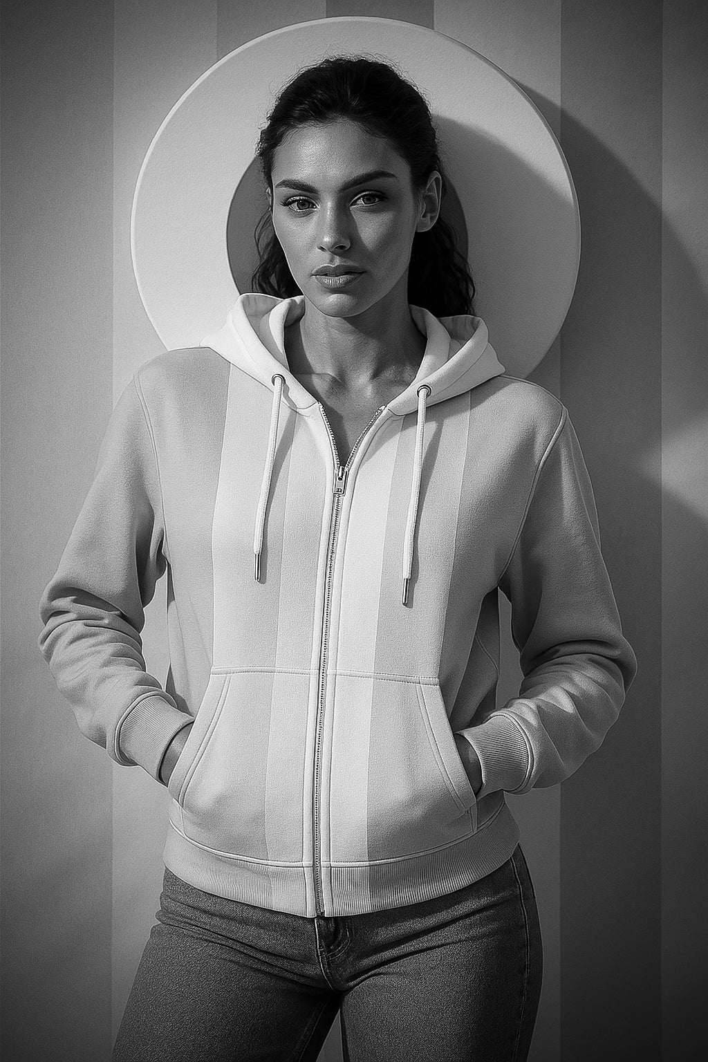 Her Palette Strip Hoodies