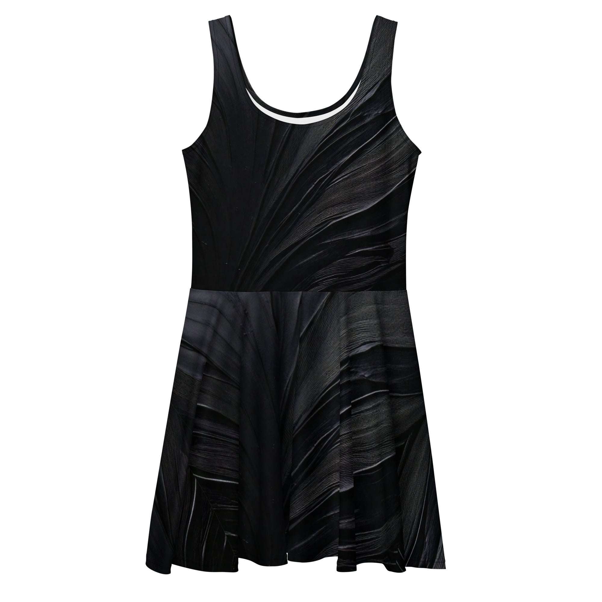 Women's Deep Black Skater Dress (No.03) front