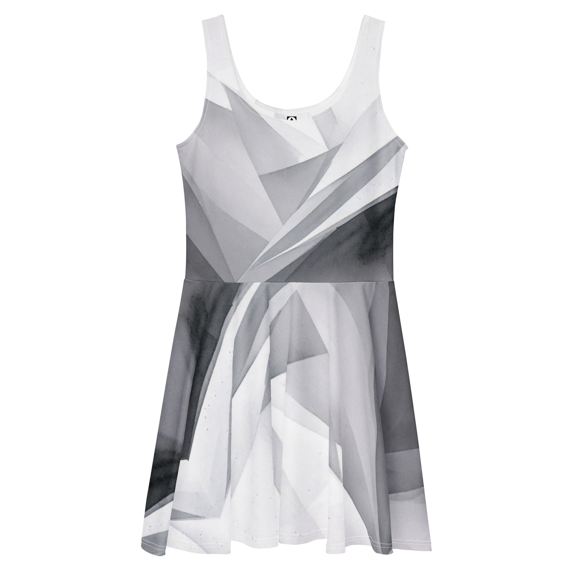 Women's Deep White Skater Dress (No.02) | The Signature Collective Form Finding Design Women's Deep White Skater Dress (No.02) | The Signature Collective Form Finding Design