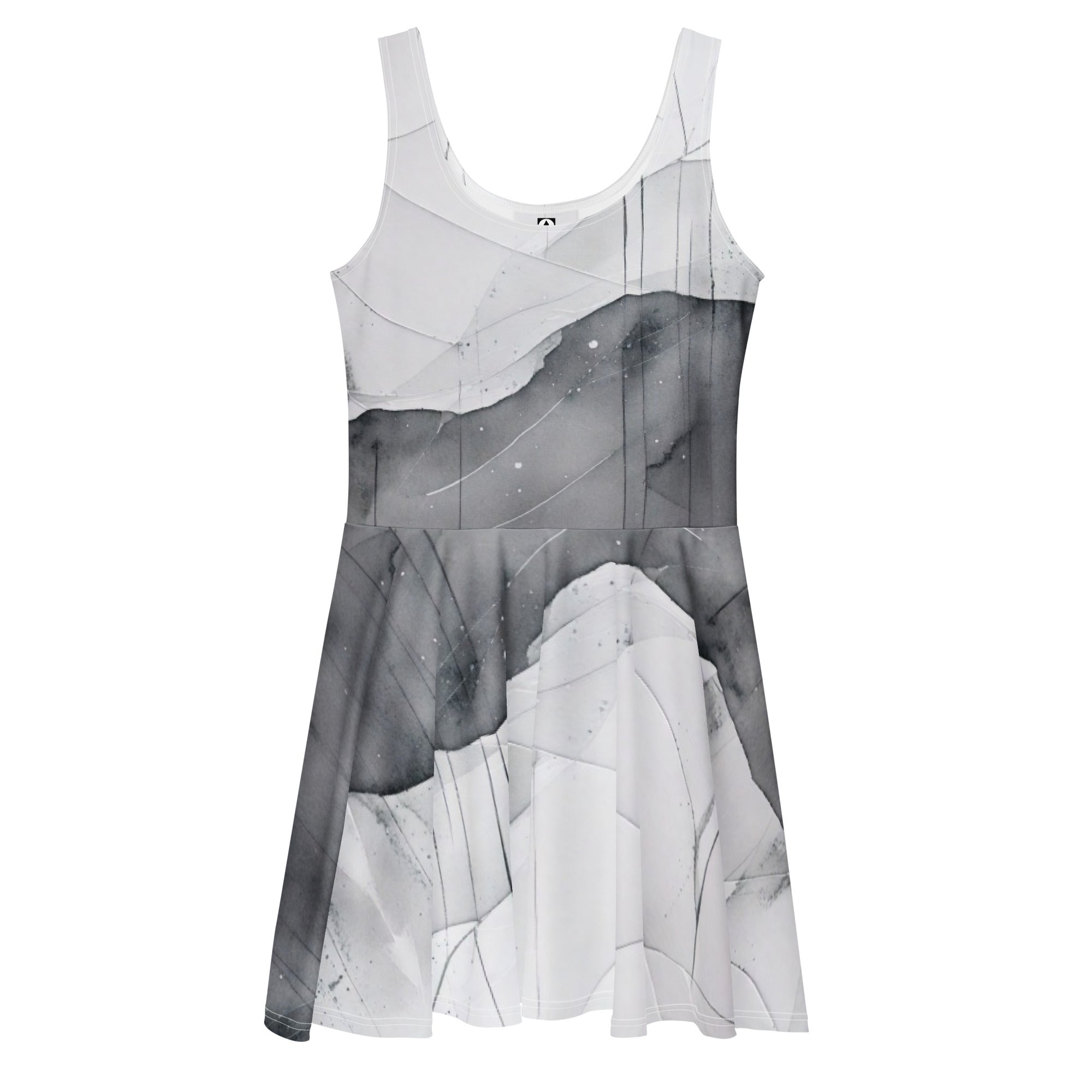 Women's Deep White Skater Dress (No.03) front