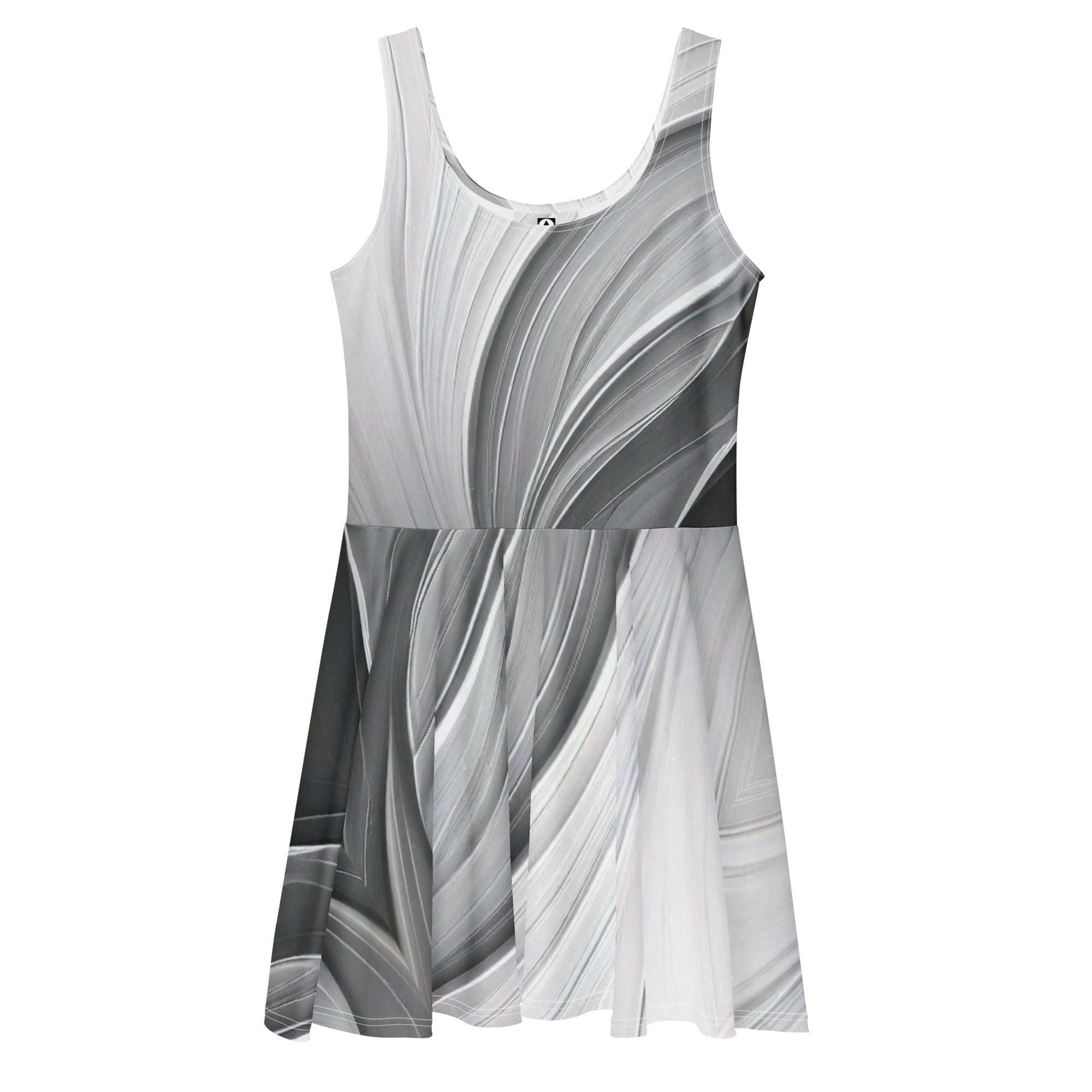 Women's Deep White Skater Dress (No.05) front