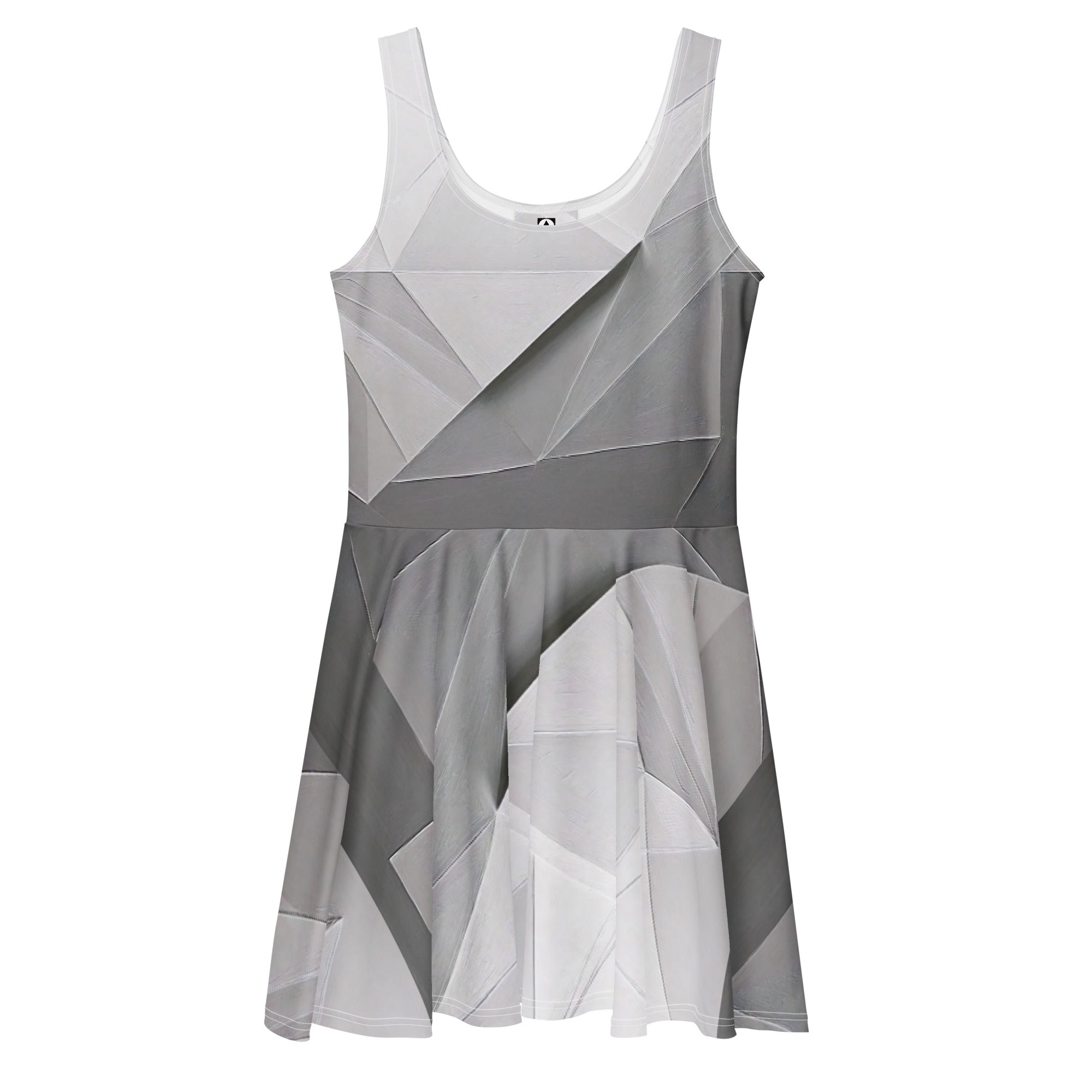 Women's Deep White Skater Dress (No.06) front