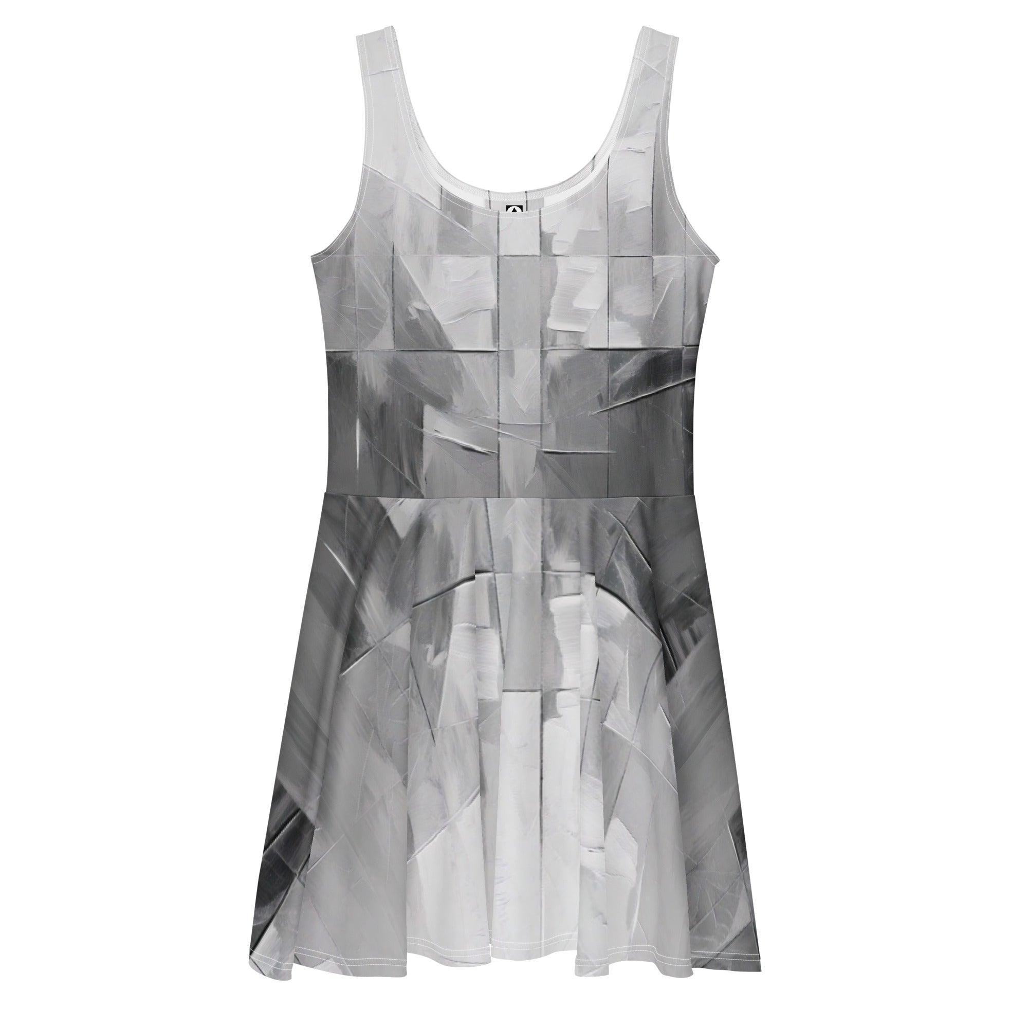 Women's Deep White Skater Dress (No.07) front