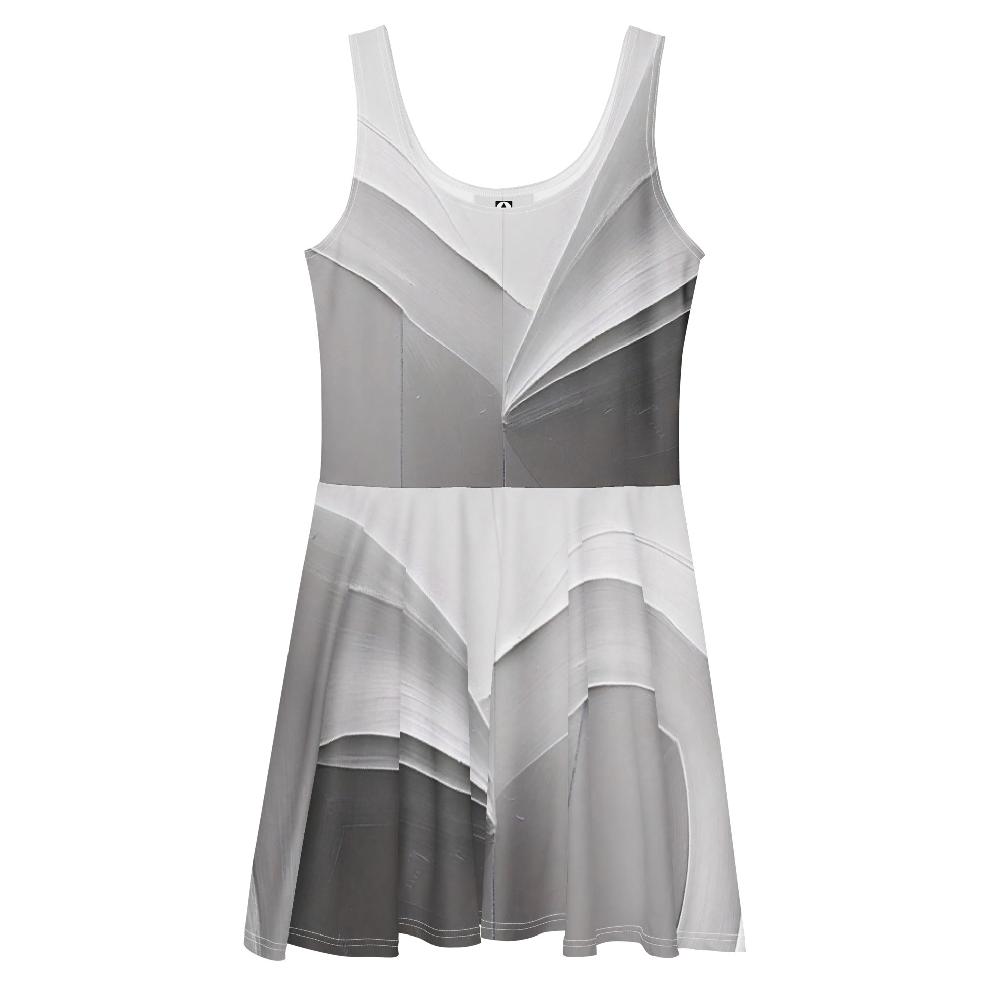 Women's Deep White Skater Dress (No.09) front