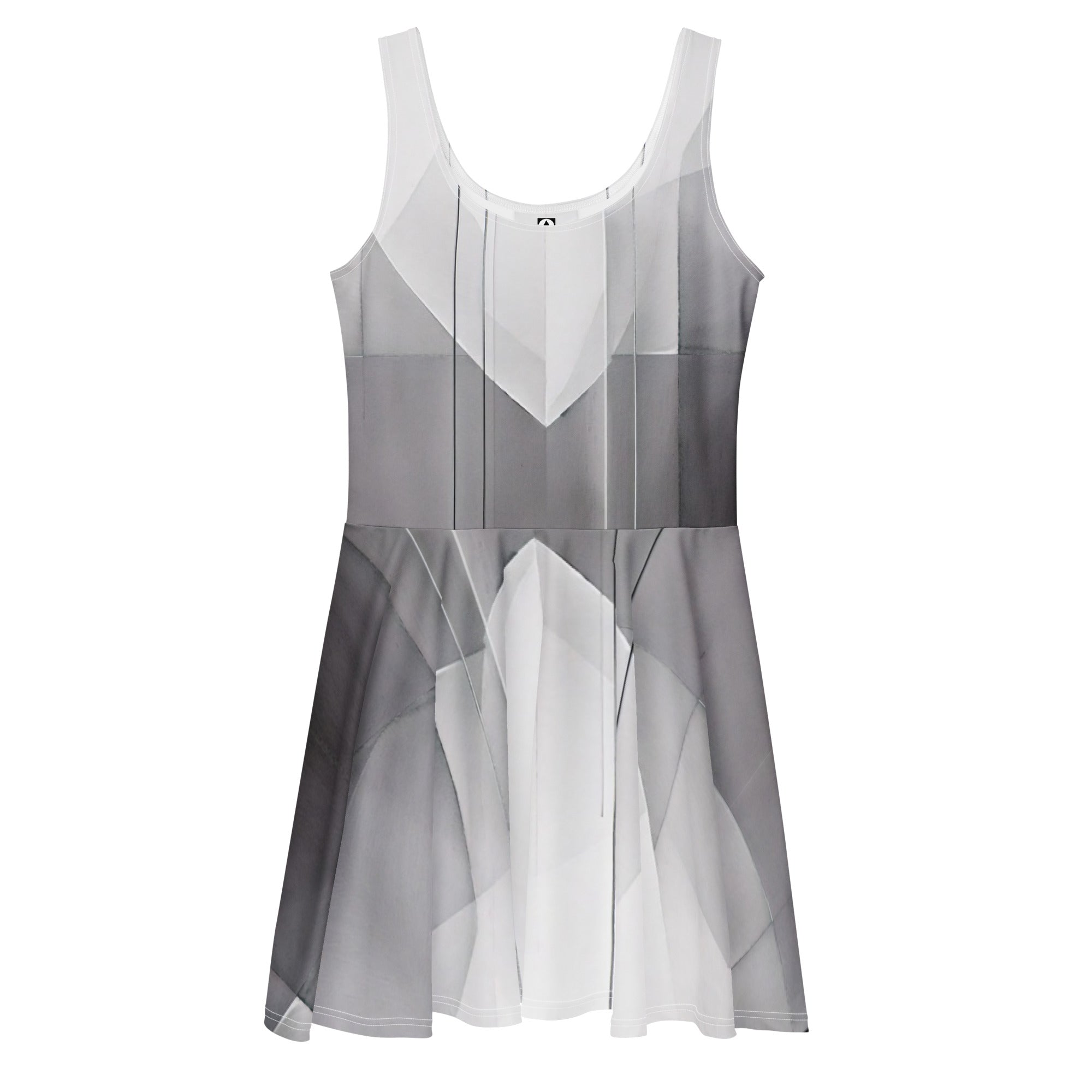 Women's Deep White Skater Dress (No.10) front