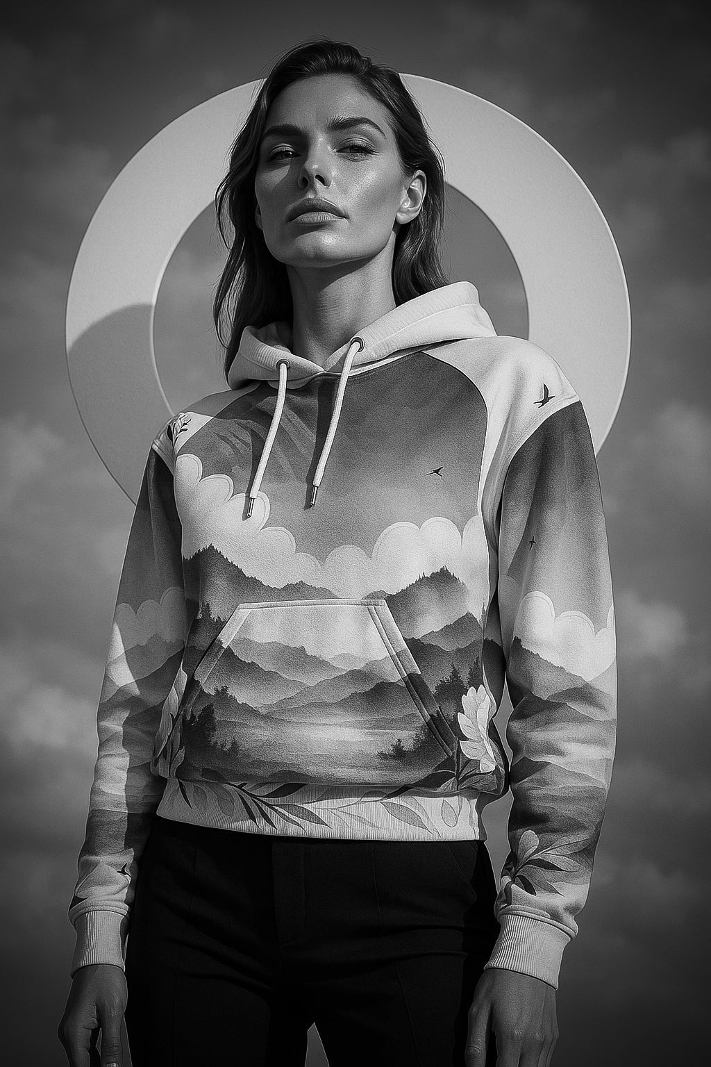Women's Watercolour-Print Muse Hoodies