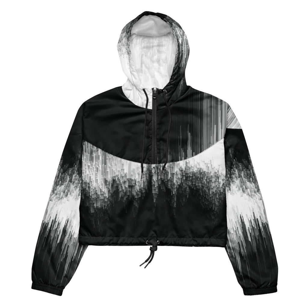 Black and white gradient jacket on a white background