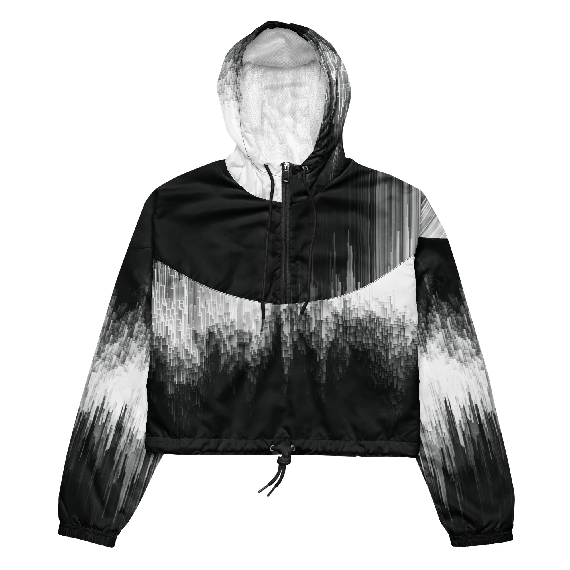 Black and white gradient jacket on a white background