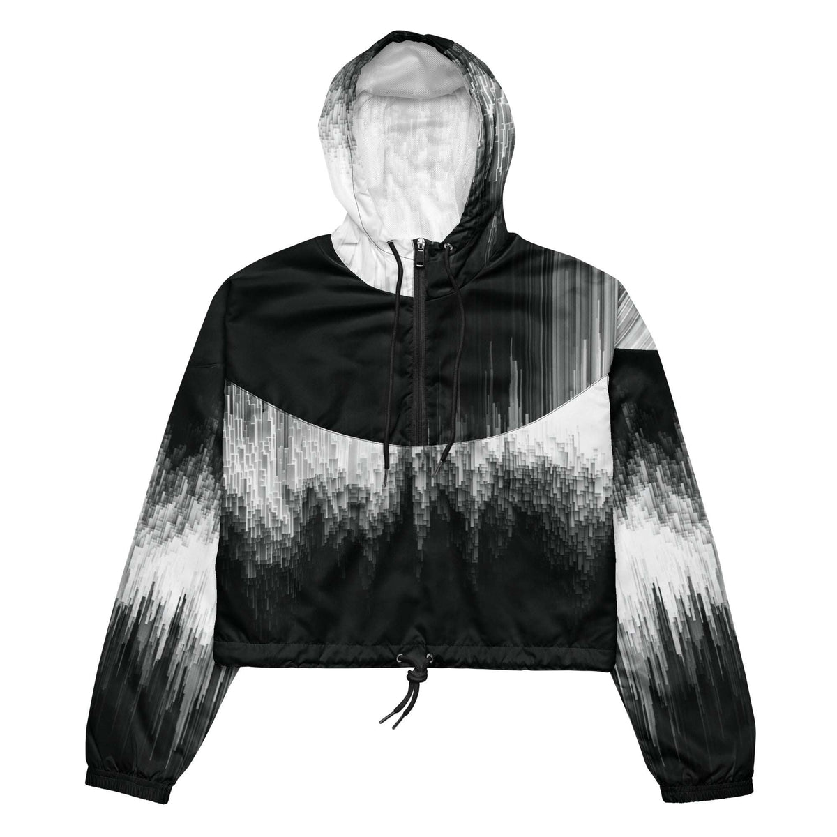 Black and white gradient jacket on a white background