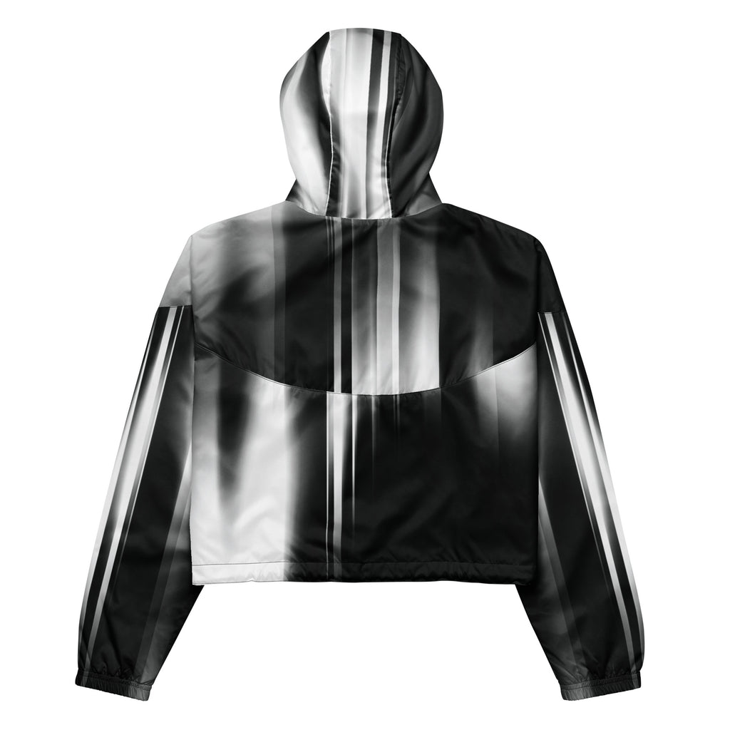 Black and white reflective jacket on a white background