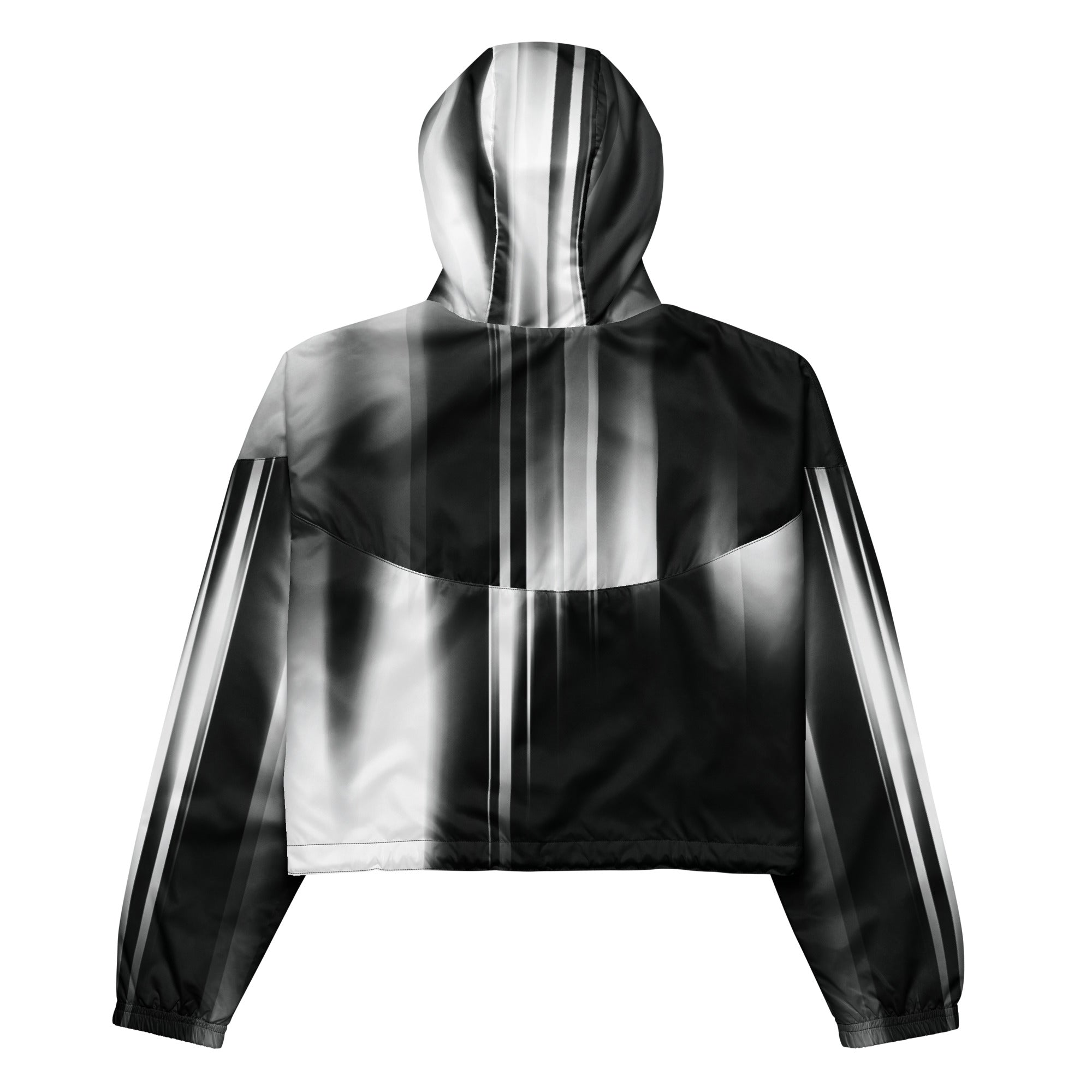 Black and white reflective jacket on a white background