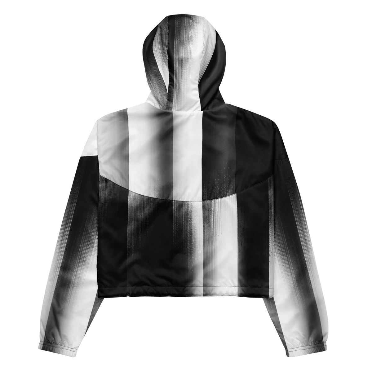 Black and white striped jacket on a white background
