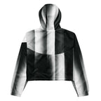 Black and white striped jacket on a white background