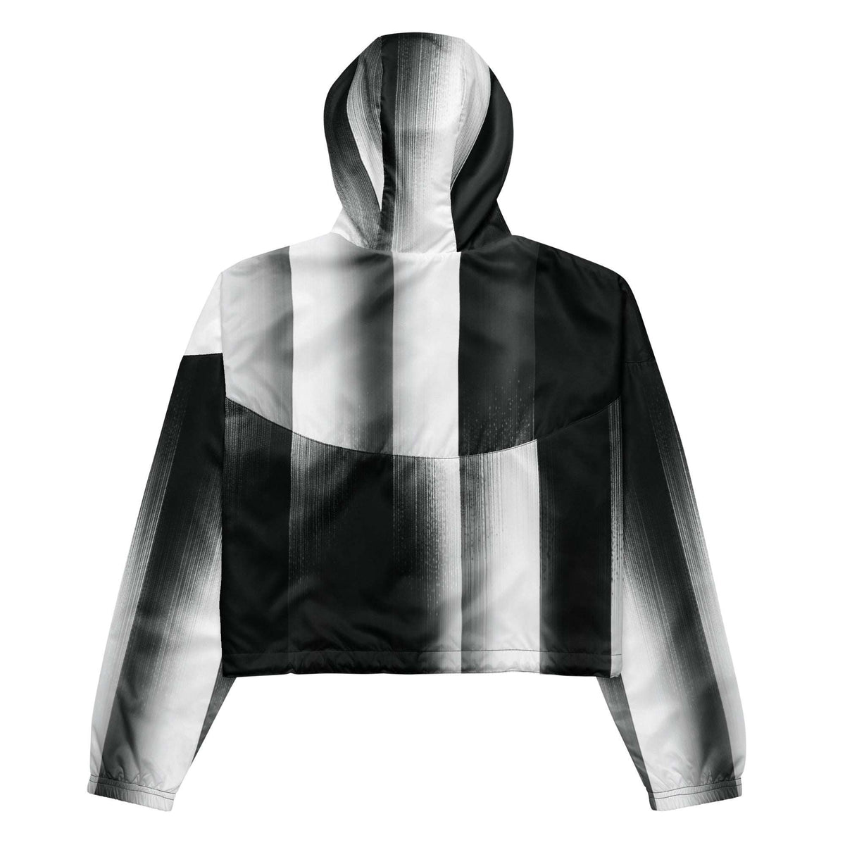 Black and white striped jacket on a white background