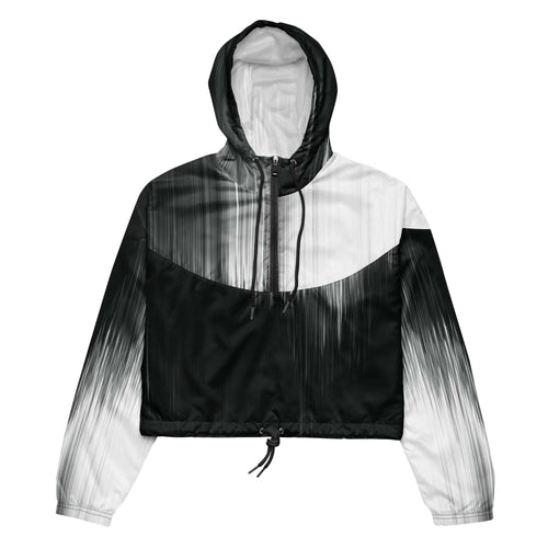 Black and white jacket with gradient effect on a white background