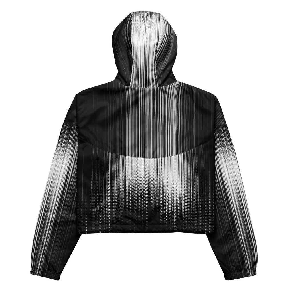 Black and white striped hoodie on a white background