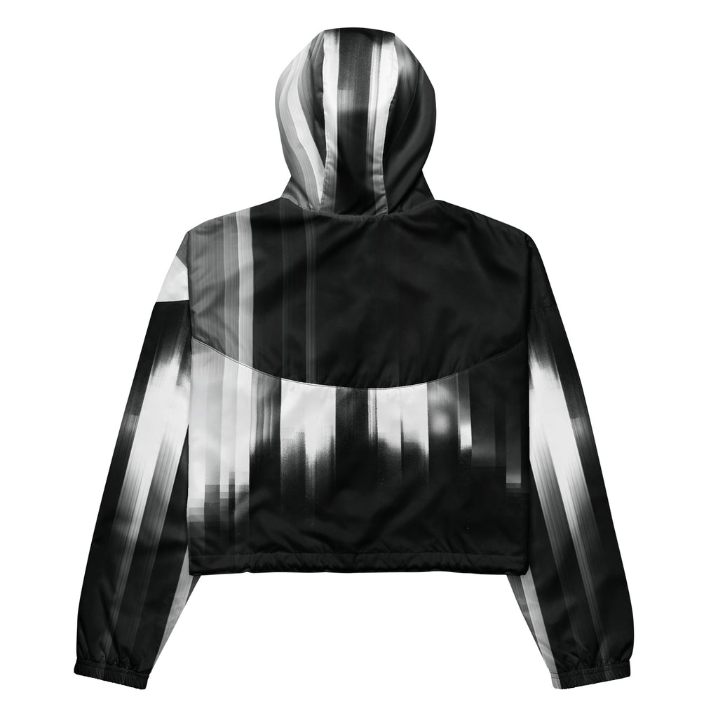 Black and white striped jacket on a white background