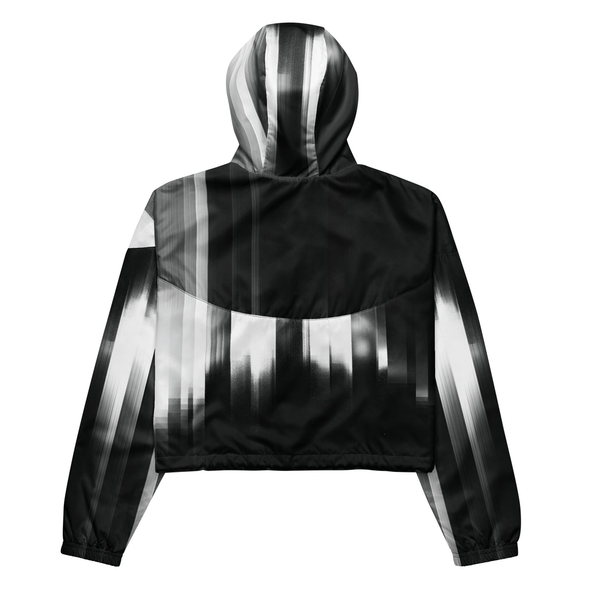 Black and white striped jacket on a white background