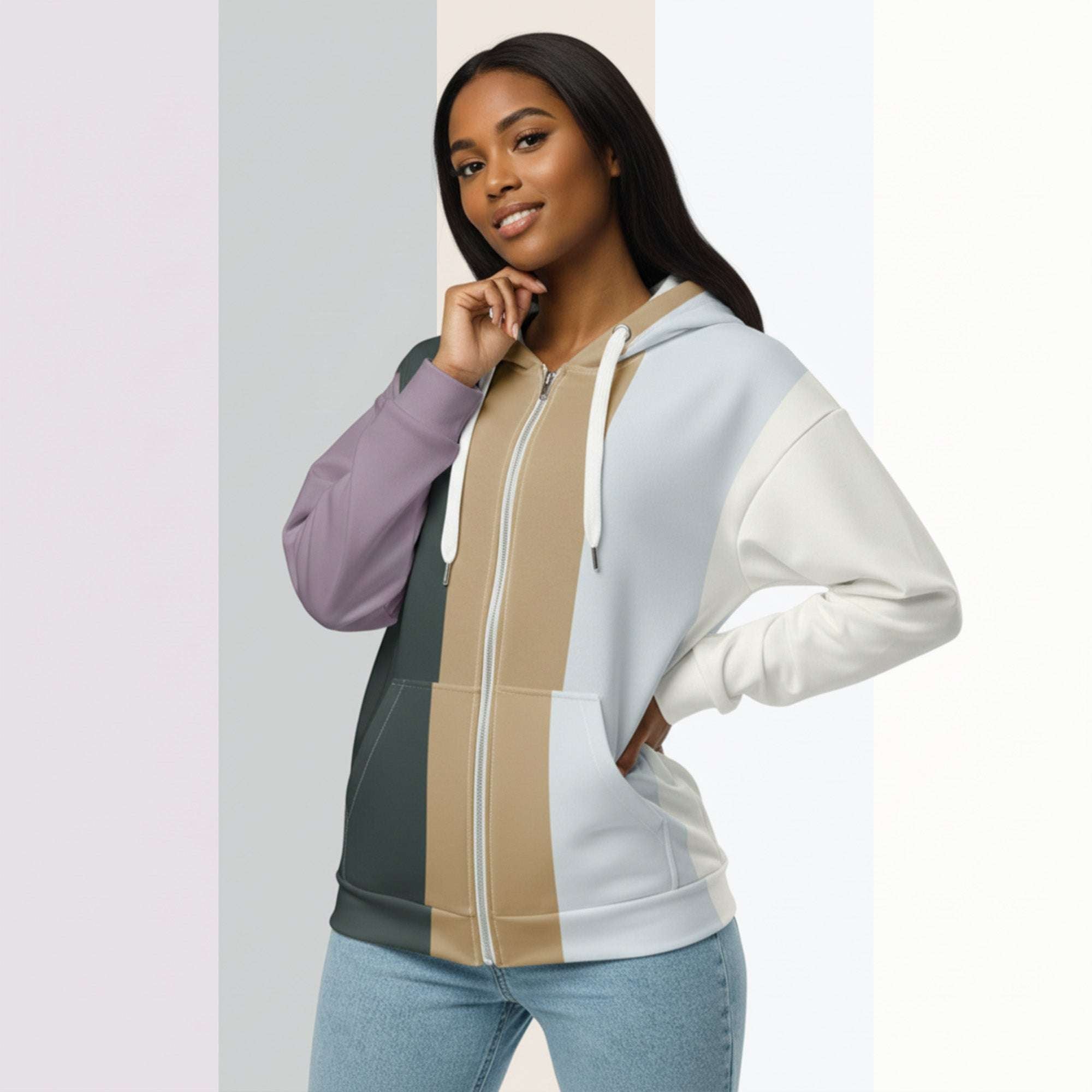 Her Palette Strip Hoodie (No.10)