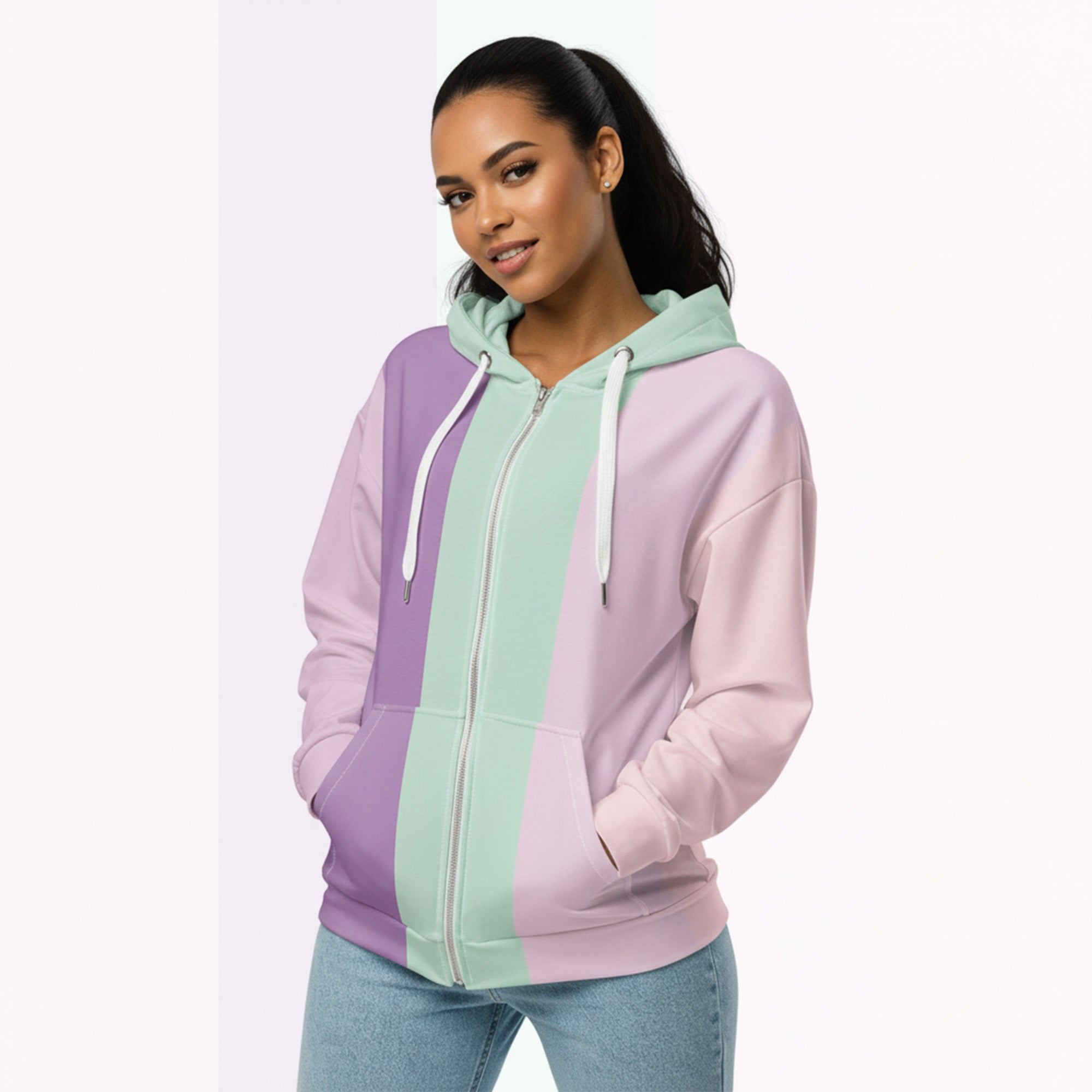 Her Palette Strip Hoodie (No.19)