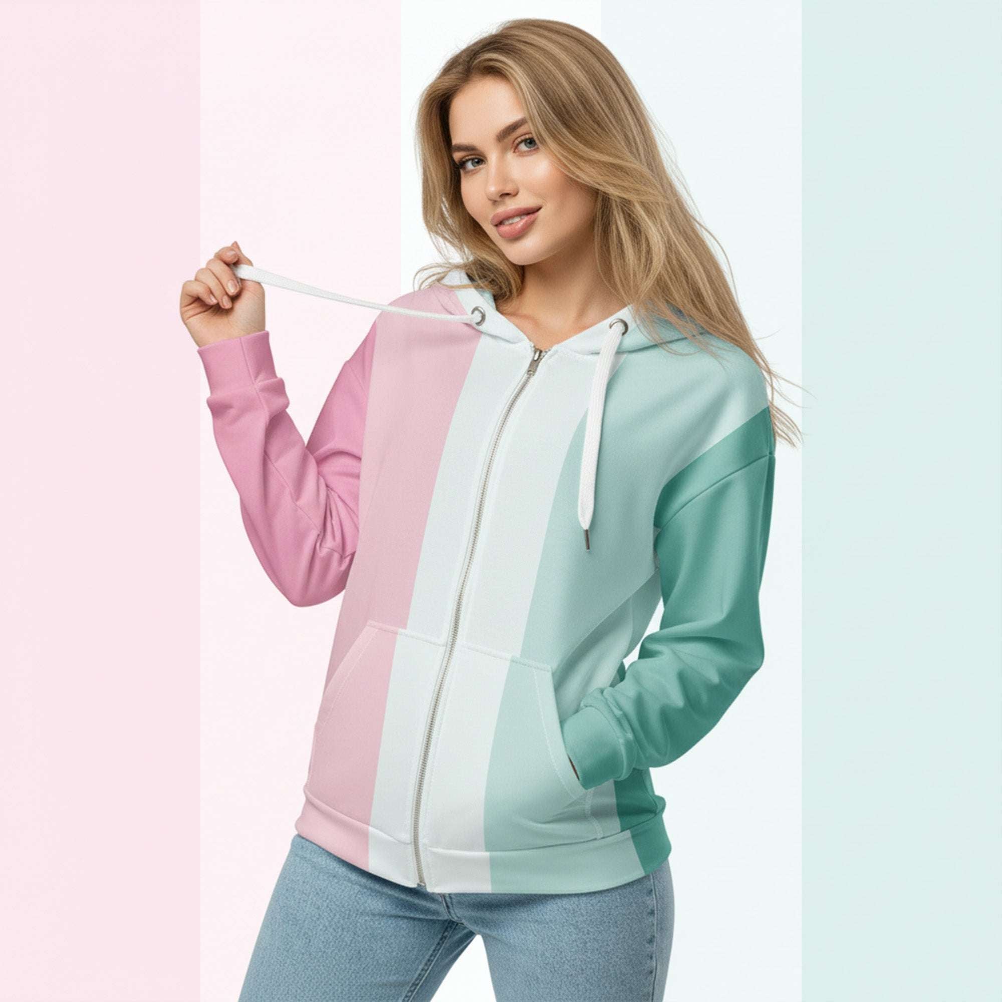 Her Palette Strip Hoodie