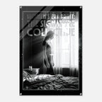 Poster of a woman standing by a window with text about 'Women's Era Print' and 'The Signature Collection'.