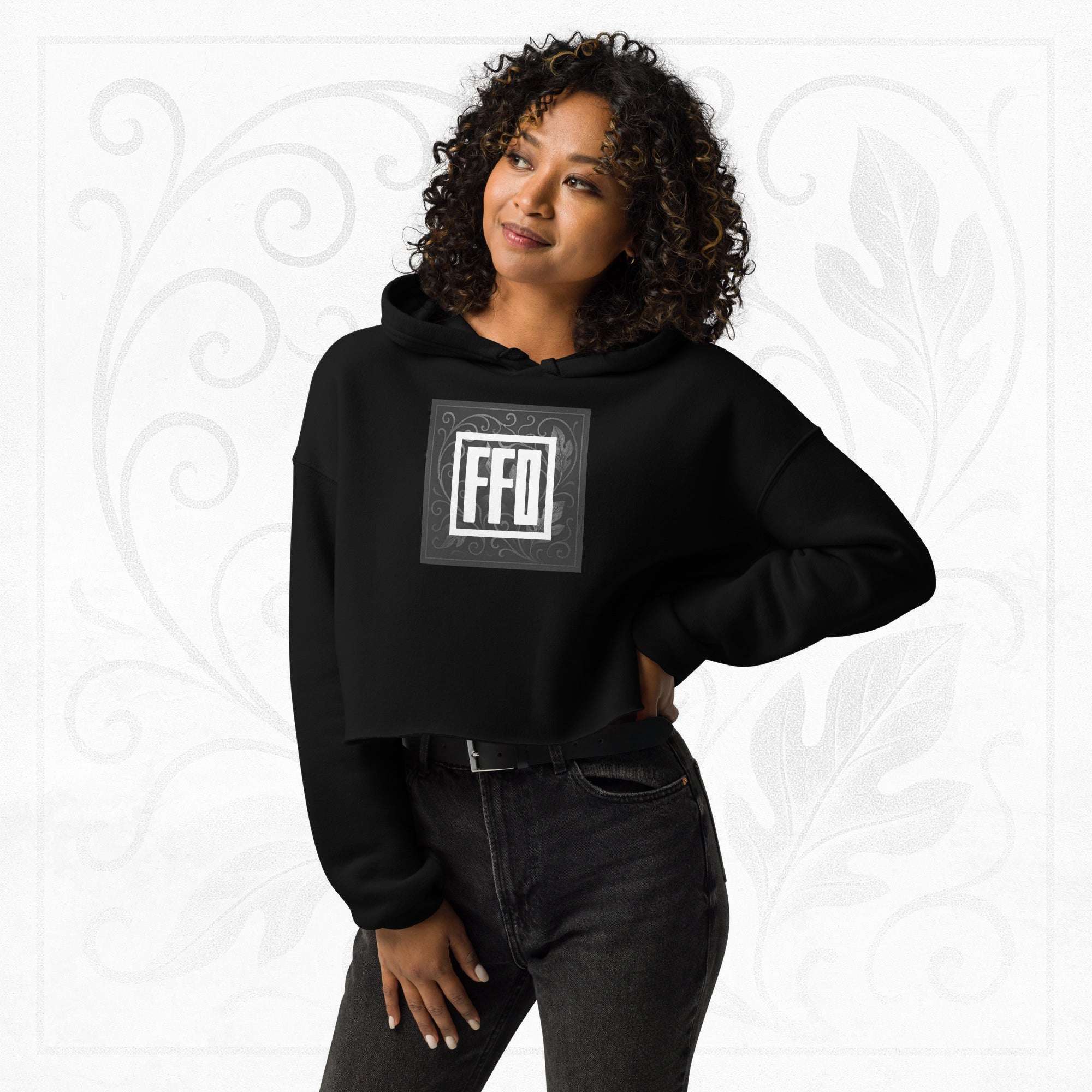 Women’s FrameEdge Crop Hoodie (No.02)