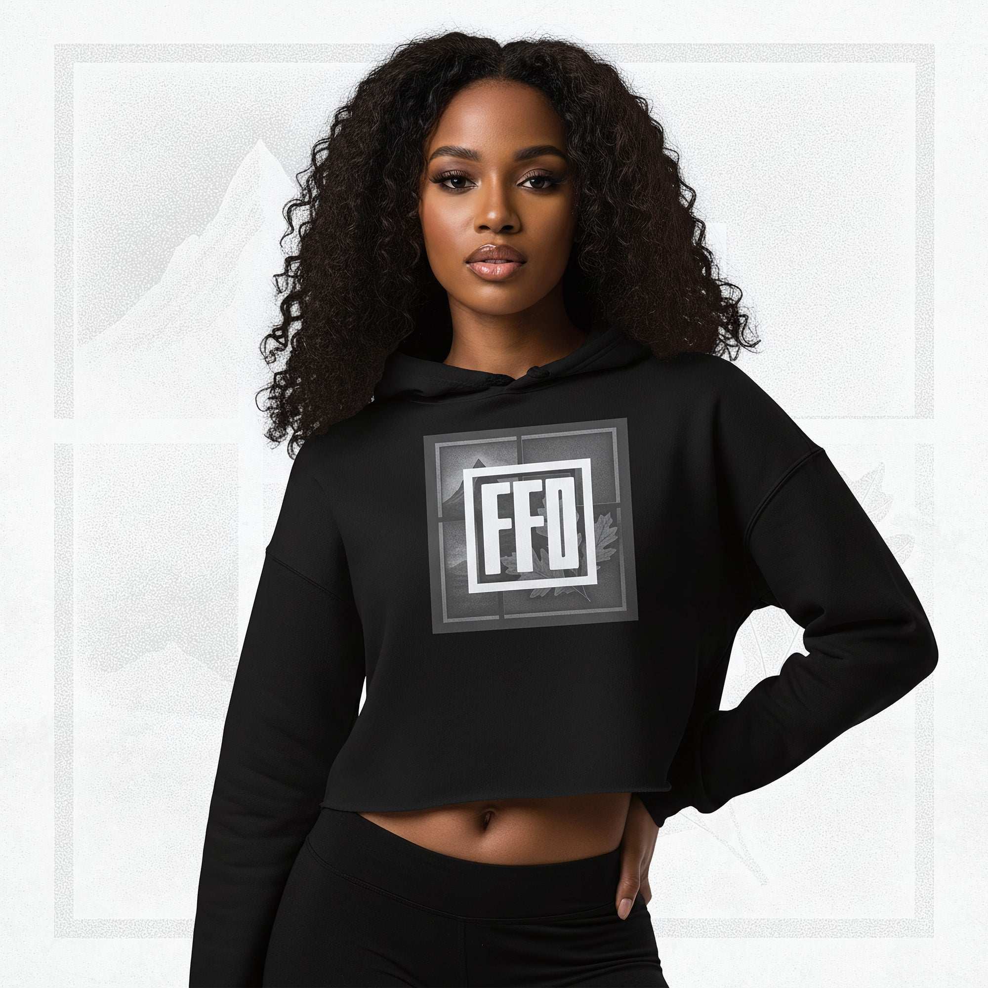 Women’s FrameEdge Crop Hoodie (No.06)