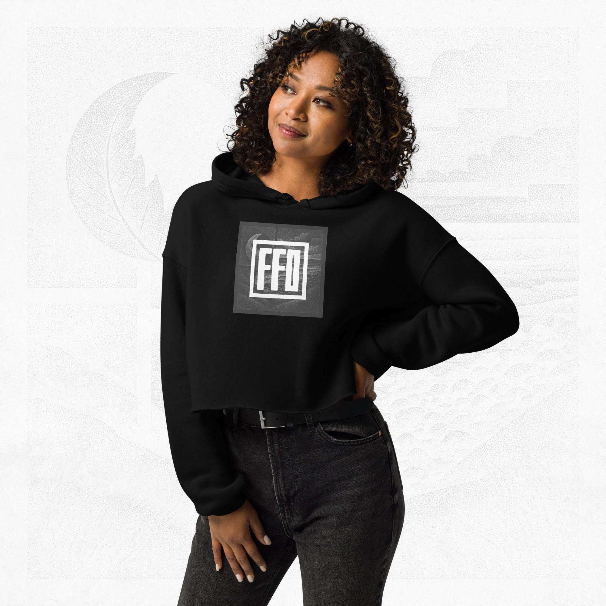 Women’s FrameEdge Crop Hoodie (No.08)