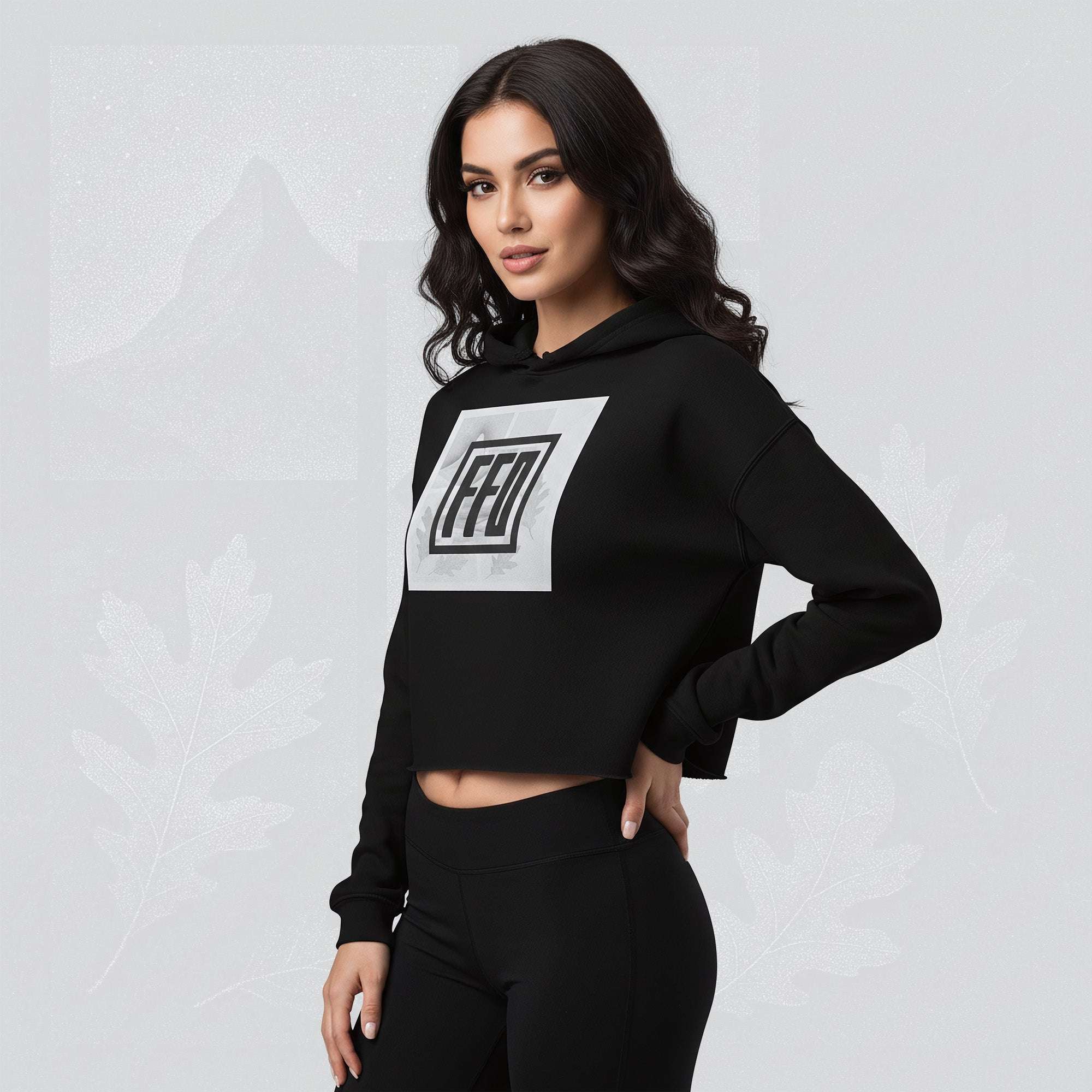 Women’s FrameEdge Crop Hoodie (No.11)