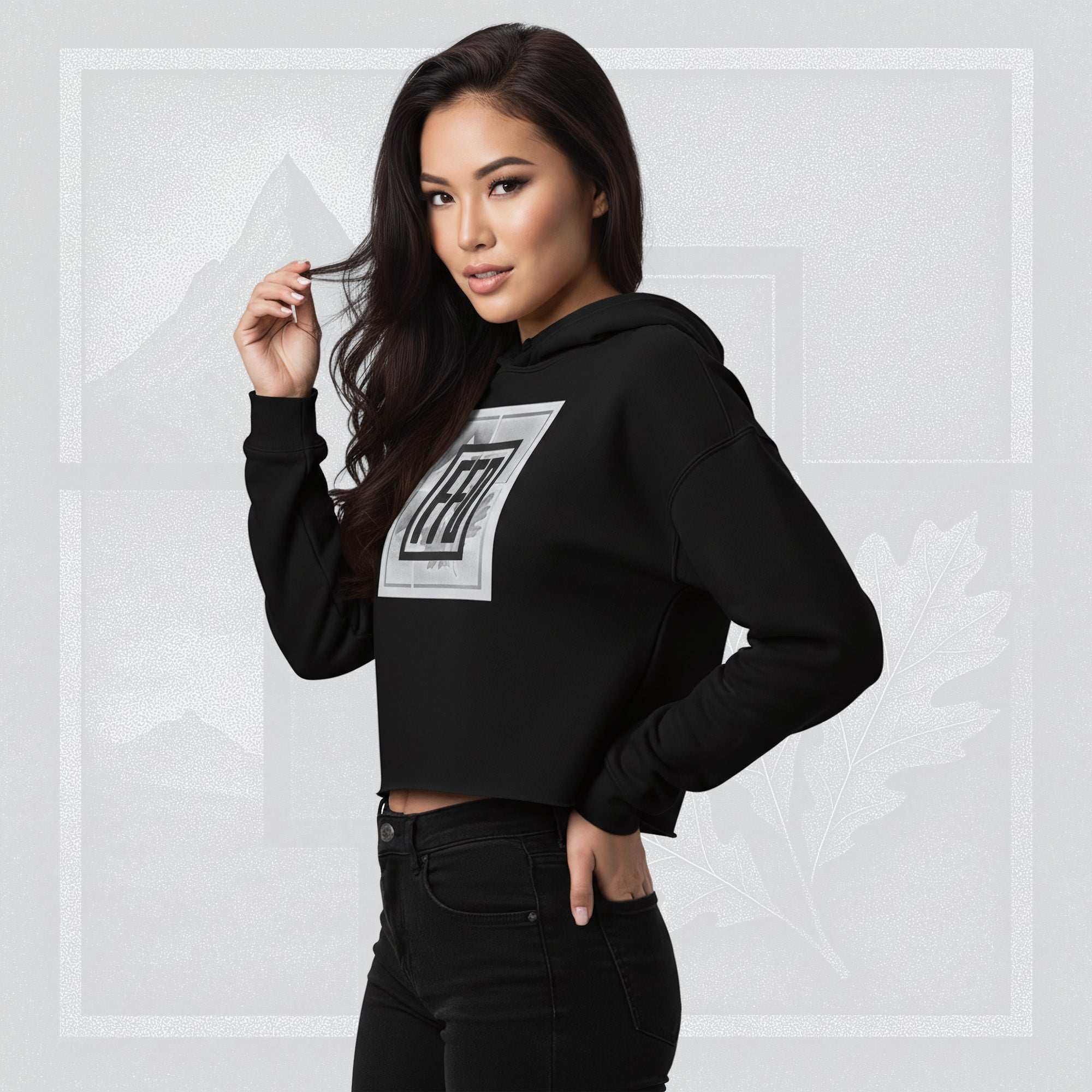 Women’s FrameEdge Crop Hoodie (No.16)