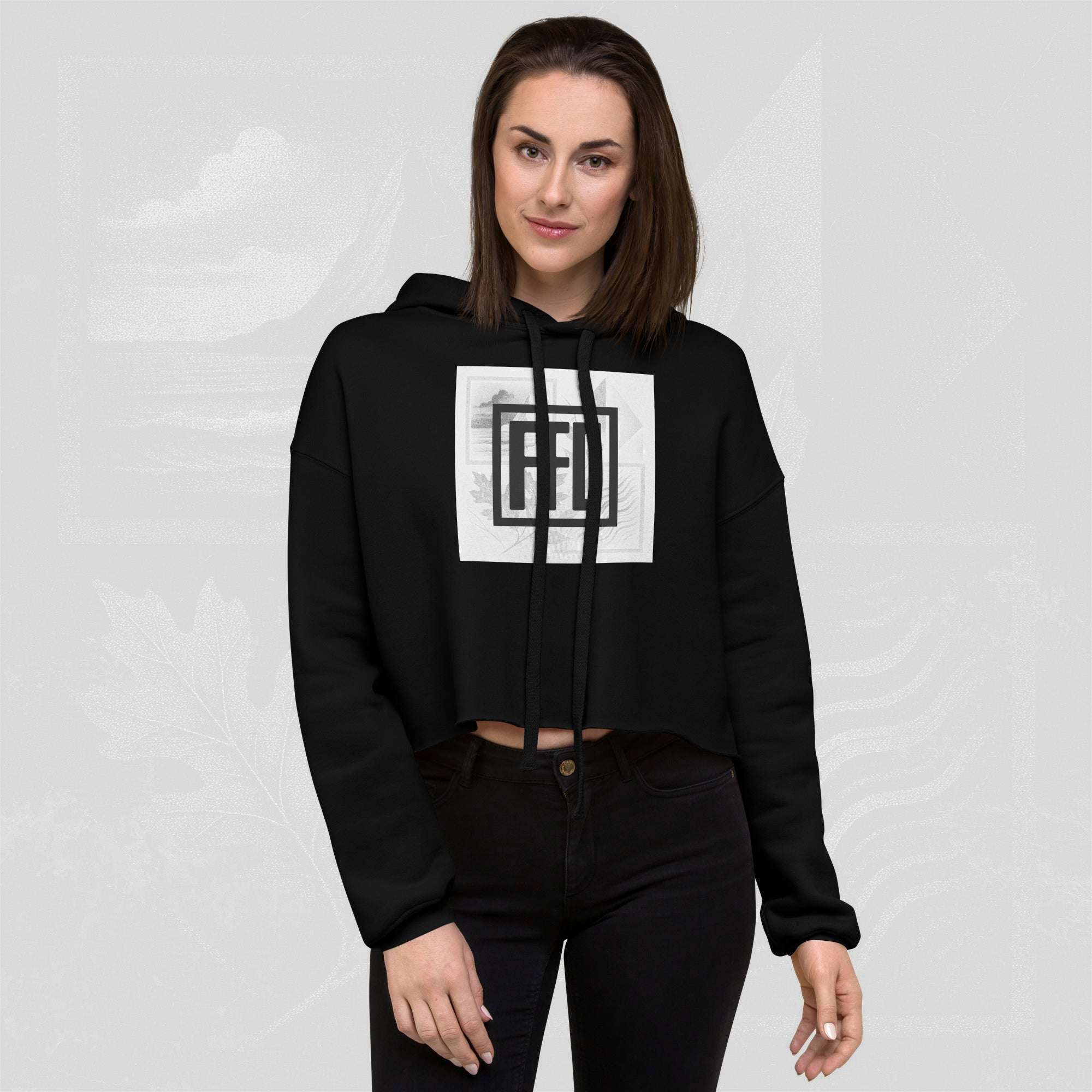 Women’s FrameEdge Crop Hoodie (No.19)
