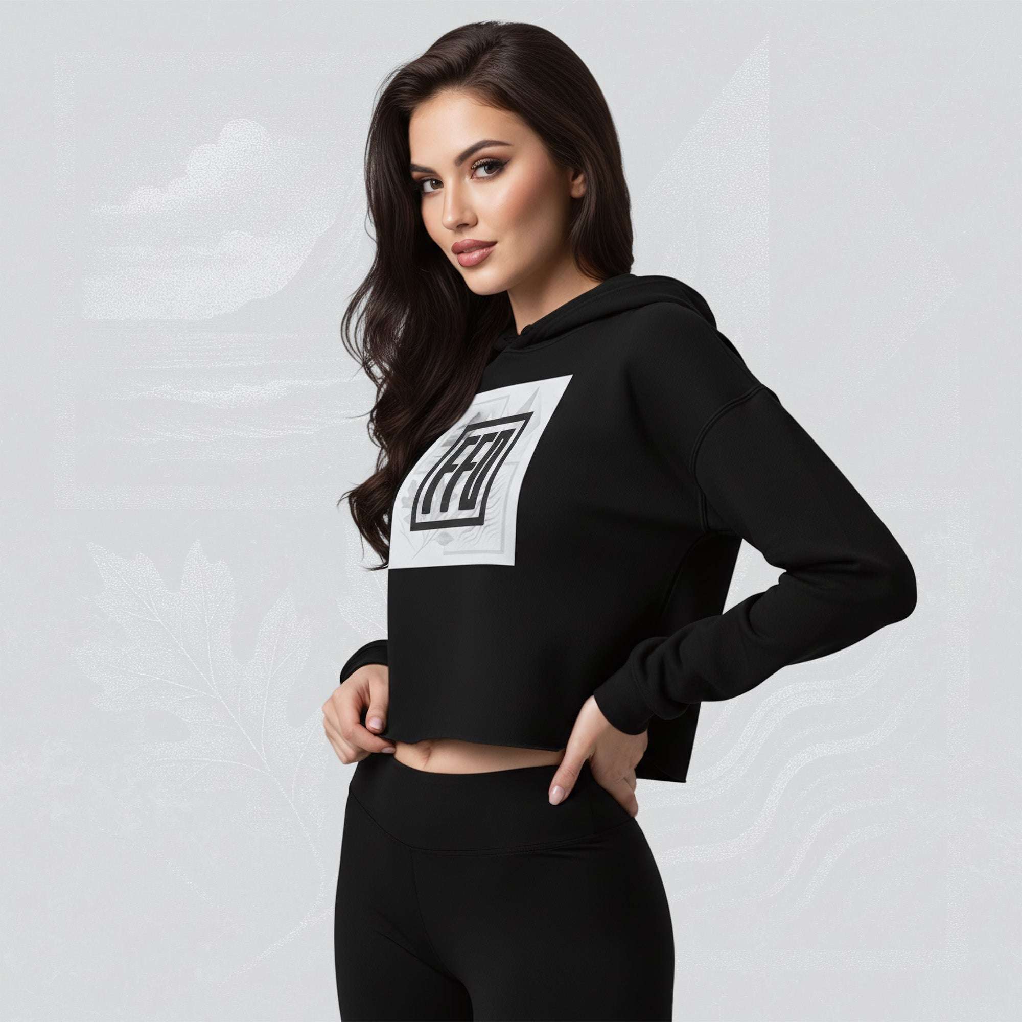 Women’s FrameEdge Crop Hoodie (No.19)