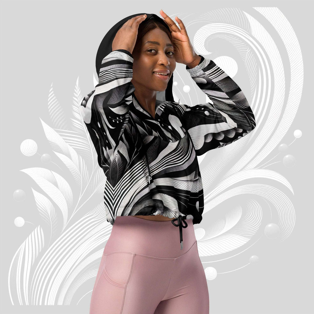 Women's ICN Cropped Windbreaker Print (No.04)