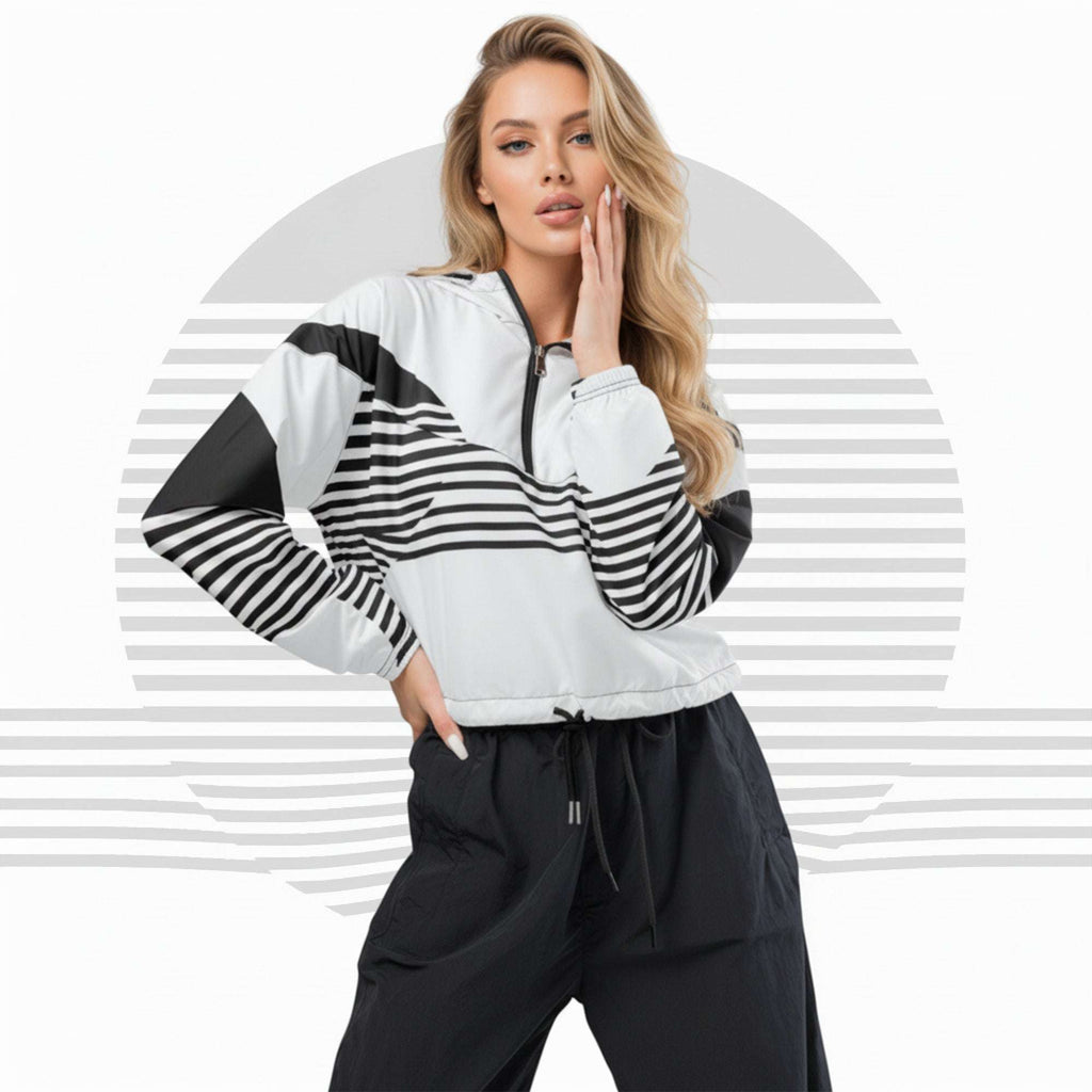 Women's ICN Cropped Windbreaker Print (No.05)
