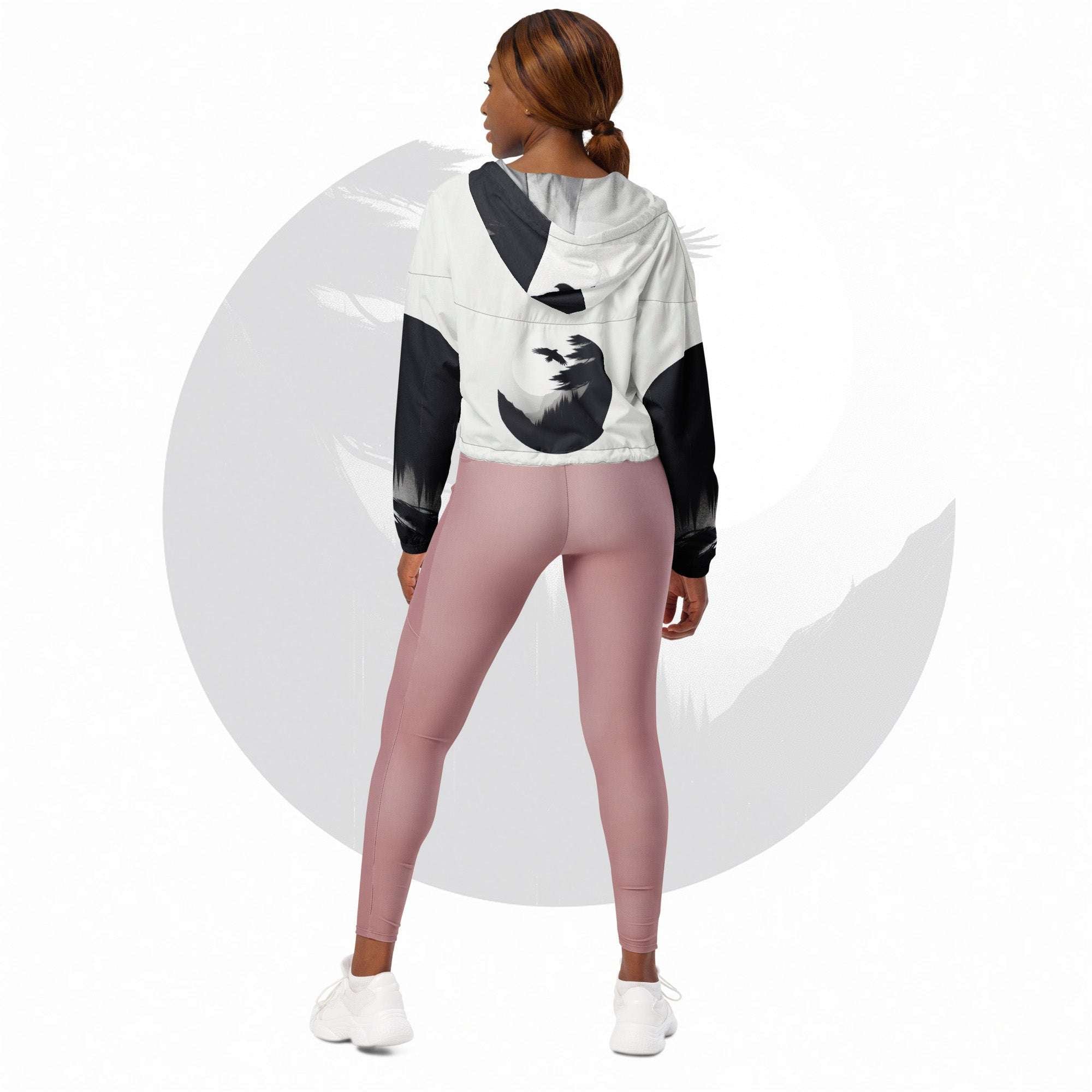 Women's ICN Cropped Windbreaker Print (No.07)