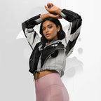 Women's ICN Cropped Windbreaker Print (No.11)