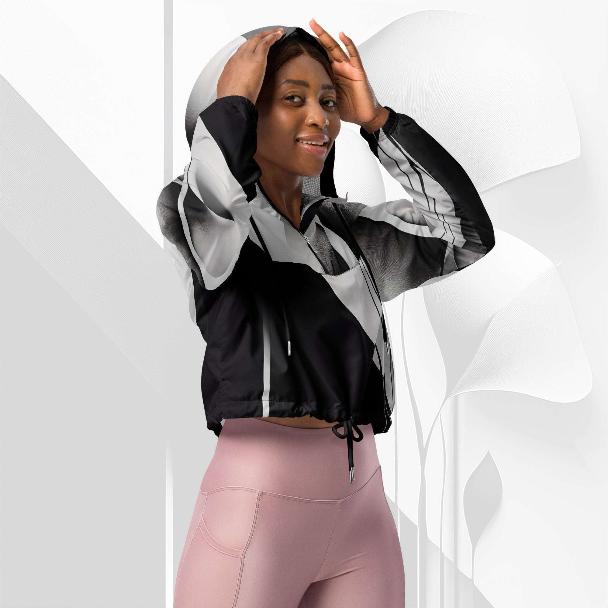 Women's ICN Cropped Windbreaker Print (No.12)