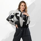 Women's ICN Cropped Windbreaker Print (No.13)