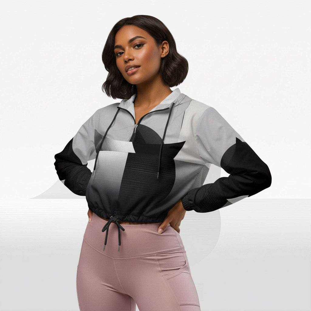 Women's ICN Cropped Windbreaker Print (No.15)