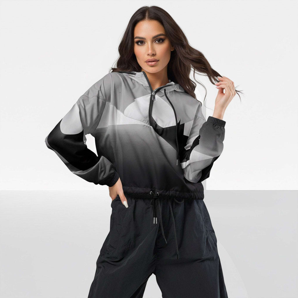 Women's ICN Cropped Windbreaker Print (No.17)