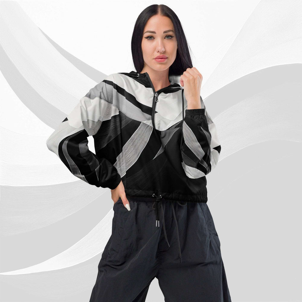 Women's ICN Cropped Windbreaker Print (No.18)