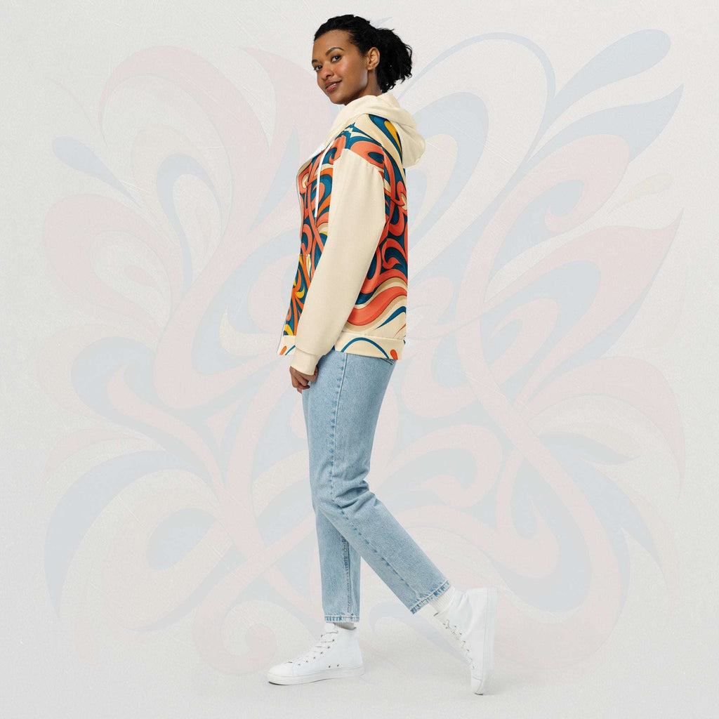 Women's Coral Canvas Hoodie (No.07)