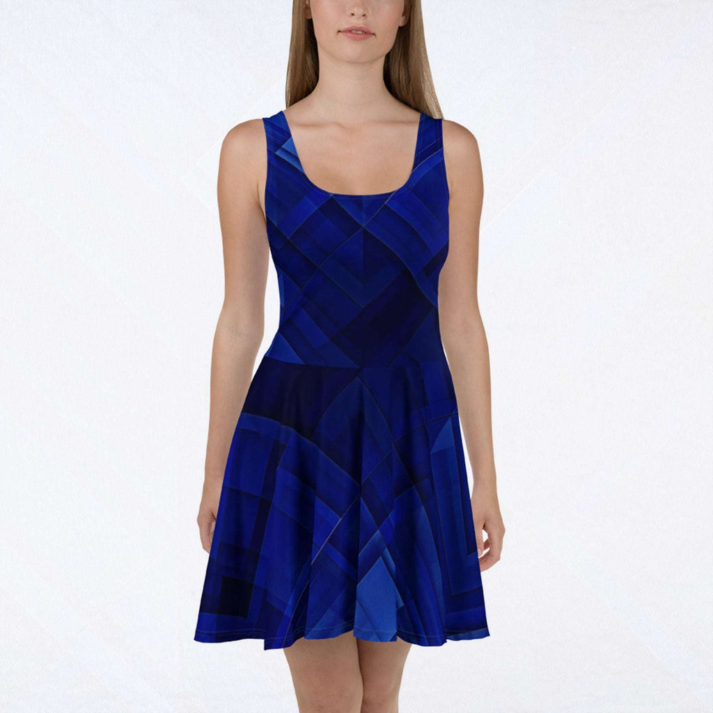 Women's Deep Blue Skater Dress (No.05)