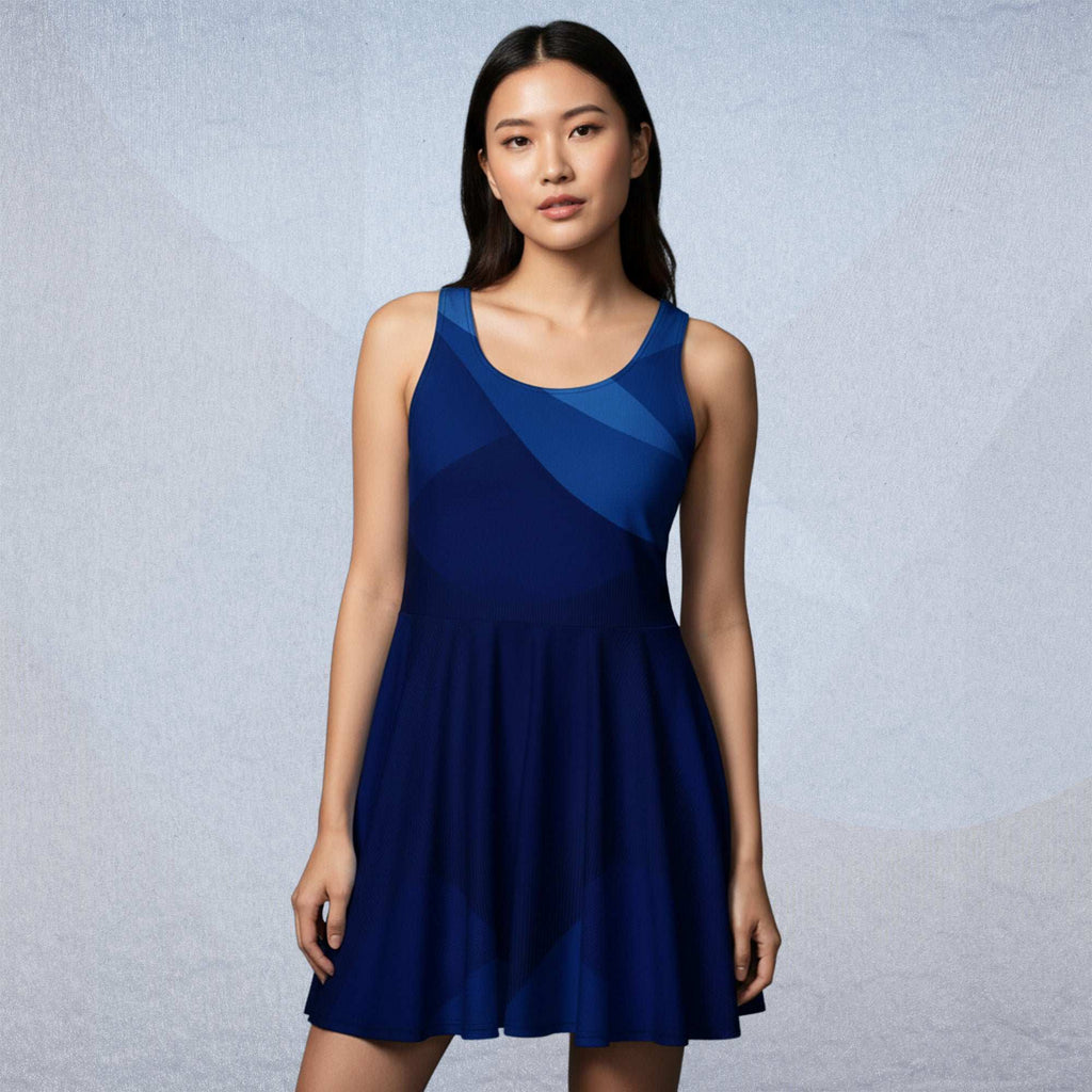 Women's Deep Blue Skater Dress (No.08)