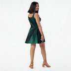 Women's Deep Green Skater Dress (No.04)