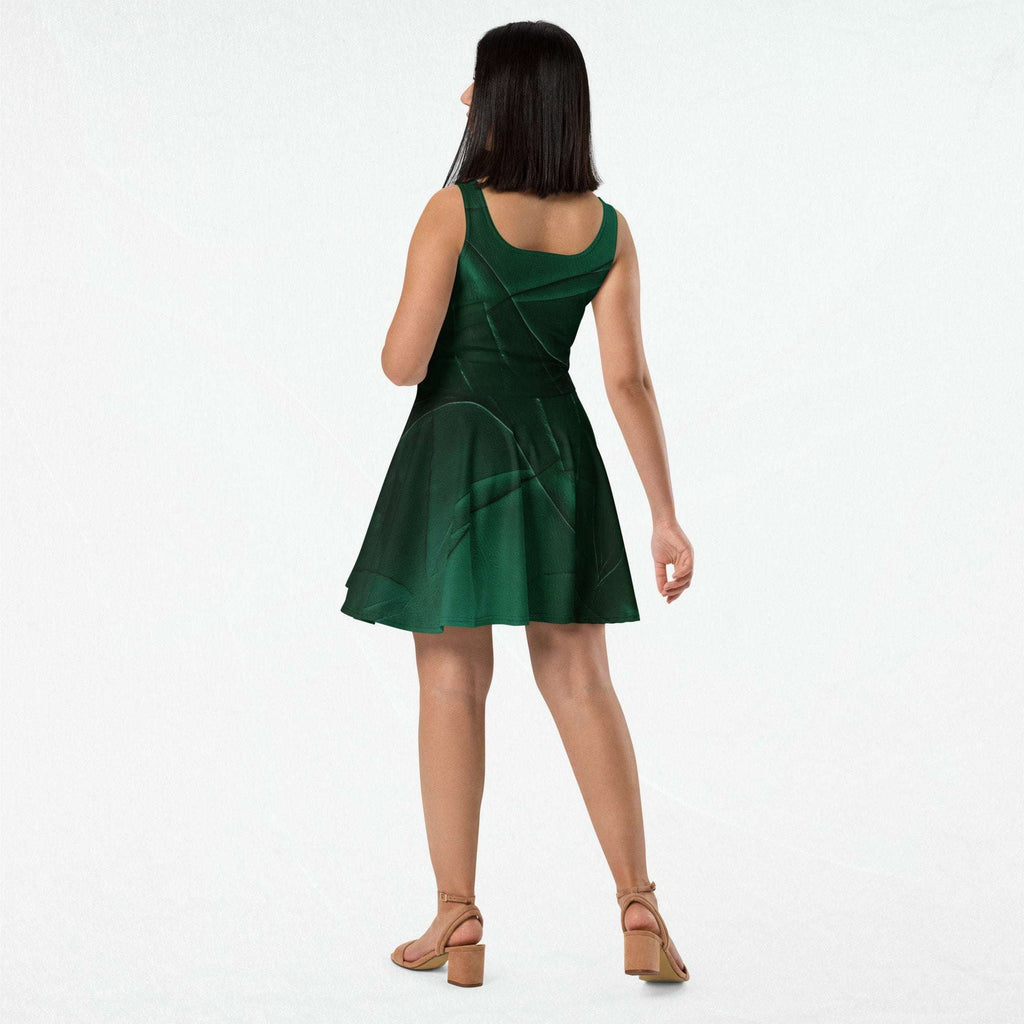 Women's Deep Green Skater Dress (No.08)