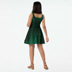 Women's Deep Green Skater Dress (No.08)