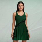 Women's Deep Green Skater Dress (No.09)