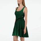 Women's Deep Green Skater Dress (No.09)